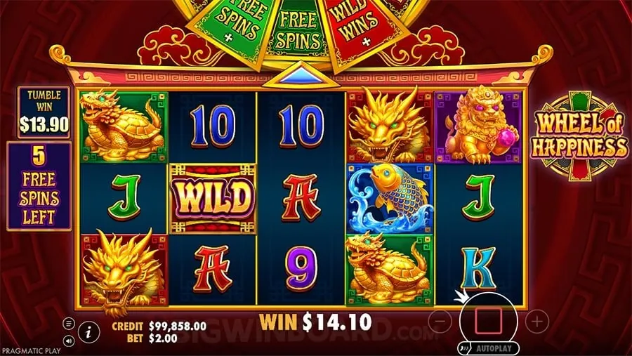 Screenshot of Golden Dragon's Hoard slot game