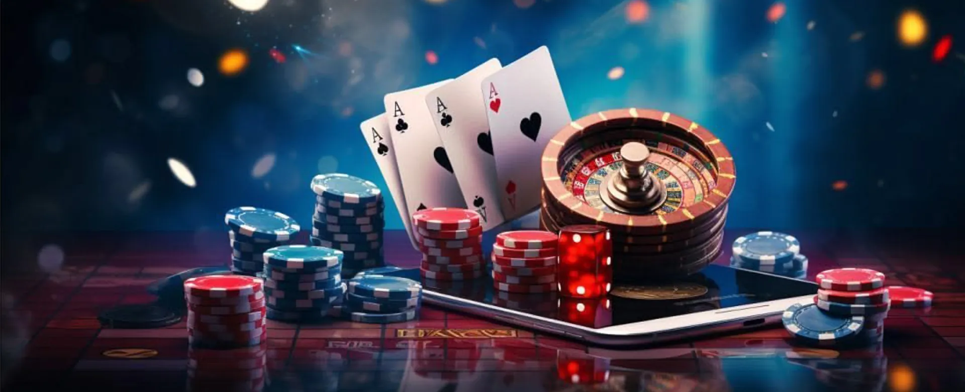 Live Baccarat table with cards and chips, reflecting luxury
